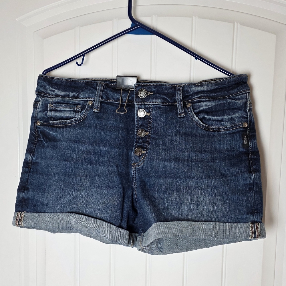 Silver Jeans Suki Stretch Denim Shorts Sz 31